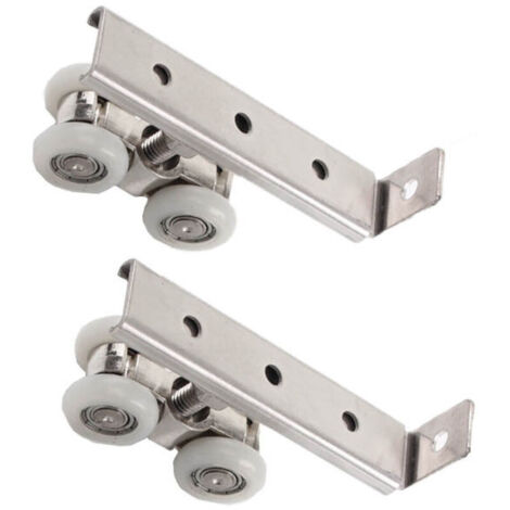 Set mit 2 Schiebetürrollen für Schränke, Kleiderschränke, Garderoben und Fenster