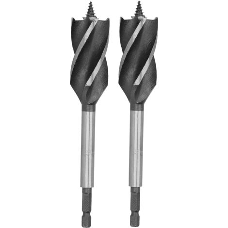 Set mit 2 Sechskant-Zentrierbohrern, 4 Schneiden, für die industrielle Holzbearbeitung – 28 mm Bohrung