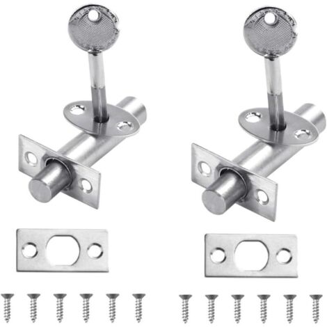 Set mit 2 Sicherheitsvorhängeschlössern aus Edelstahl mit sternförmigem Schlüssel – Diebstahlsichere Rohrschlösser für Zuhause und Restaurant