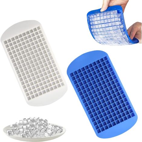 Set mit 2 Silikon-Eiswürfelformen mit 160 Mulden, ideal für Whisky und Cocktails, Barzubehör