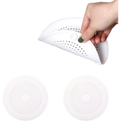 Set mit 2 Silikon-Spülbeckensieben mit Saugnäpfen, Haarfilter für Dusche, Küchenspülbeckensieb