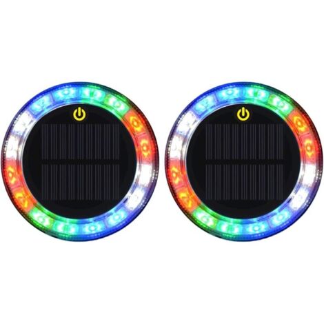 Set mit 2 solarbetriebenen Blitzleuchten für Lkw, LED-Warnleuchten für Fahrzeuge mit starkem Magneten, für Baustellenfahrzeuge, Schneepflüge und Pkw