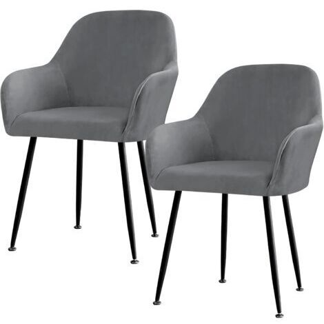 Set mit 2 Stretch-Stuhlhussen, elastische Stuhlhussen mit Armlehnen, abnehmbare Stuhlhussen für Hochzeitsfeiern (grau)