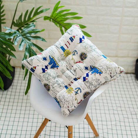 Set mit 2 Stuhlkissen mit Bändern für Esszimmer (1), Garten, Set