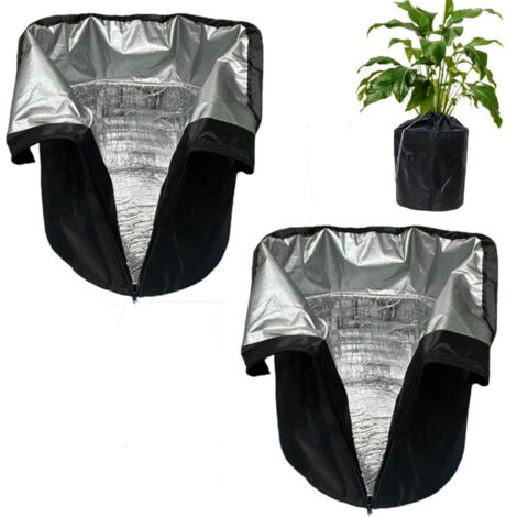 Set mit 2 Thermo-Pflanzenschutzhüllen, Winterschutz für Topfpflanzen, Schutz vor Kälte, Schutz vor Frost, wiederverwendbare Pflanzenschutzhülle (45 x 50 cm)