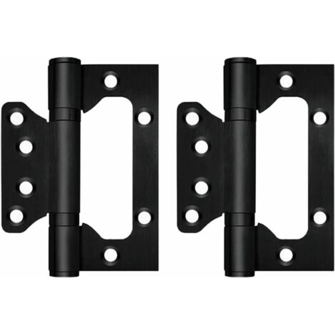 Set mit 2 Türscharnieren mit Kugellagerschrauben für Innen- und Außentüren, Tore (schwarz)
