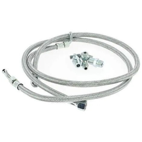 Set mit 2 Universal-Heizölschläuchen 1/4 - 3/8 plus 6 Anschlüsse