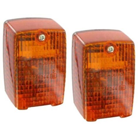 Set mit 2 universellen Blinklichtern – Abmessungen: 90 x 60 x 55 mm – Lochabstand: 48 mm – Benötigt eine P21W-Glühbirne