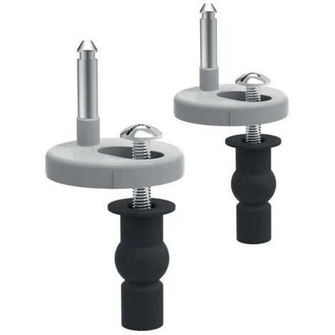 Set mit 2 universellen Schnellverschluss-WC-Sitzbefestigungen mit Sacklöchern
