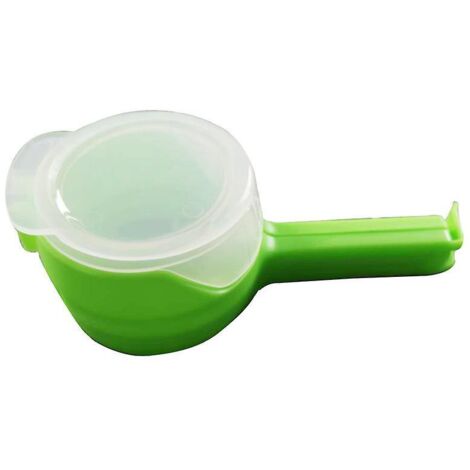 Set mit 2 Verschlussclips, grüne Küchenclips, Beutelclips, Snackspender, Verschlussclips, Beutelclips, Verschlussclips