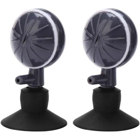 Set mit 2 verstellbaren, rotierenden Ausströmersteinen mit Blasen – Sauerstoffdiffusor mit Saugnäpfen – für Aquarien – Hydrokulturpumpen