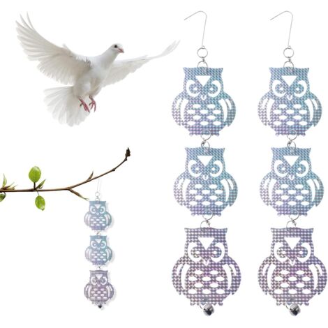 Set mit 2 Vogelabwehrstreifen, Taubenabwehrstreifen, Vogelscheuchenleisten, Vogelglocken, reflektierende Vogelabwehrstreifen zum Fernhalten von Tauben, Spatzen und Krähen