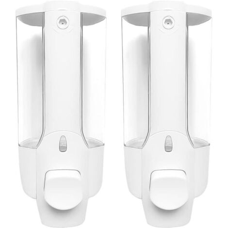 Set mit 2 Wandseifenspendern, 300 ml, praktisch für Bad, Küche und Hotel, elegante Lösung