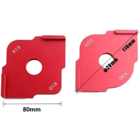 Set mit 2 Winkelbohrlehren aus Aluminiumlegierung für Holz R10 R15 R20 R30, runde Holzbearbeitungswerkzeuge