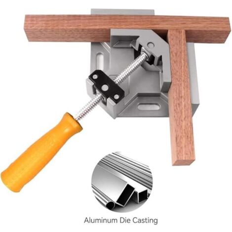 Set mit 2 Winkelklemmen, perfekte 90-Grad-Winkelklemme, 2 verstellbare Griffe, Holzbearbeitungsschraubstock, Handwerkzeug