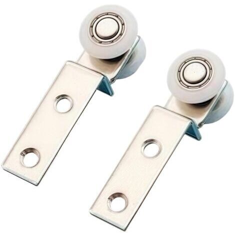 Set mit 2 x 20 mm Schiebetürrollen, sehr robust und langlebig, ideal für Möbel und Schiebetürsysteme, einfache Montage