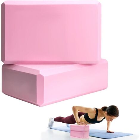 Set mit 2 Yogablöcken, 23 x 15 x 7,5 cm, Schaumstoffblöcke, Yogazubehör für Pilates, Dehnübungen und Meditation, leichte Übungsblöcke, Yoga-Basics