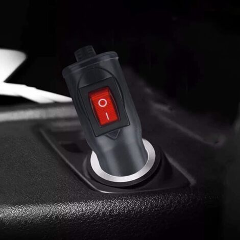 Set mit 2 Zigarettenanzünderbuchsen nach europäischem Standard – 12 V – mit rotem Schalter und 10-A-Sicherung – geeignet für Auto, LKW und Motorrad