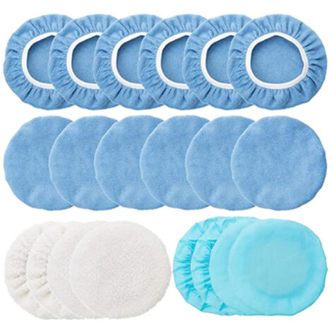 Set mit 20 Autopolierkappen – 12,7–15,2 cm – 12 Mikrofaser, 4 Wolle, 4 Vlies – zum Wachsen und Polieren