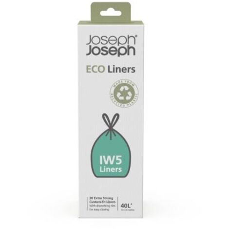 Set mit 20 Eco Liners Joseph Joseph 40L Recycling-Müllsäcken