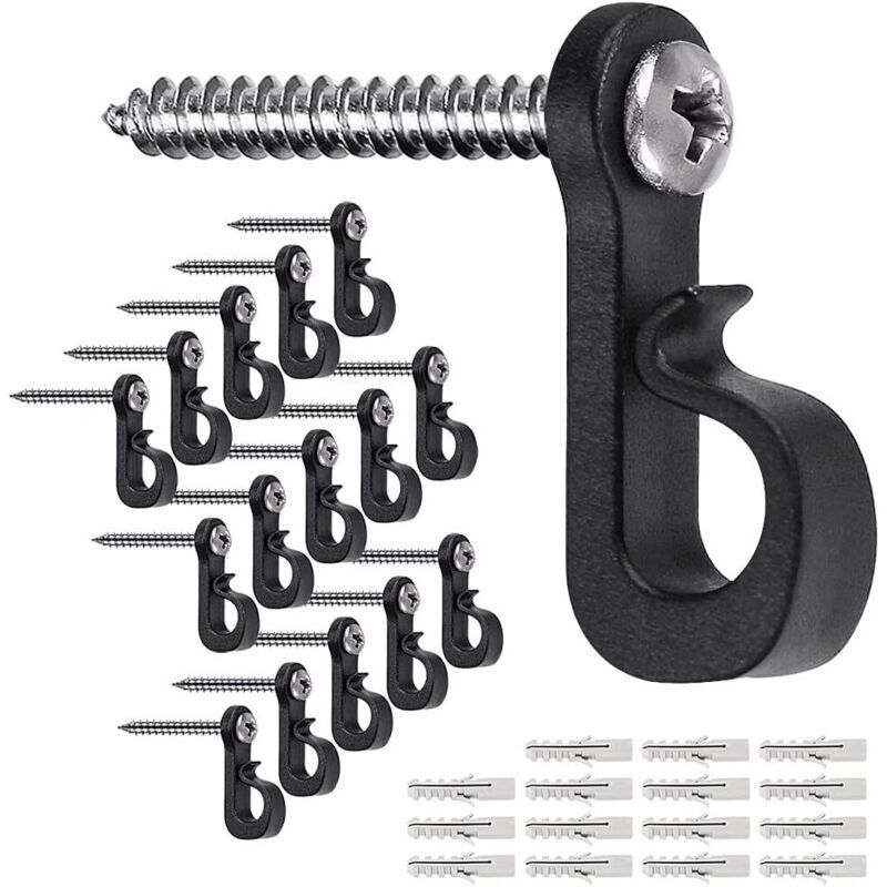 Image of Set mit 20 Haken für Weihnachtslichter inklusive Schrauben, für den Innen- und Außenbereich