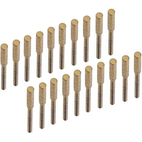 Set mit 20 Kettensägen-Schärfmessern, 4,8 mm Gold Emery Ti Rotationsschleifkopf, für elektrische Schärfgeräte – 404/3/8 Zoll