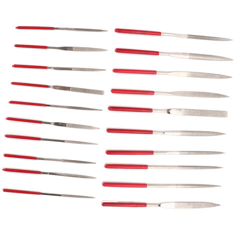 Set mit 20 Metallnadelfeilen für Schmuckherstellung, Polieren, Holzschnitzerei und Werkstattarbeiten