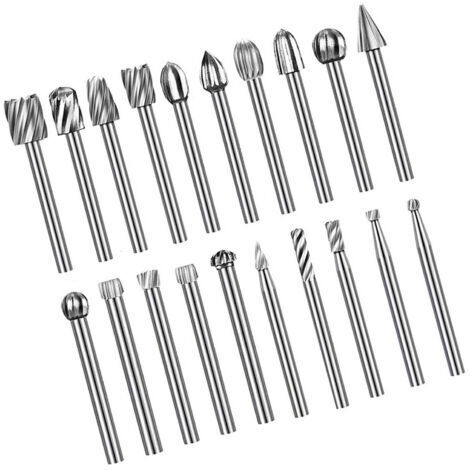 Set mit 20 Rotationsfräsern aus HSS zum Anfasen und Gravieren