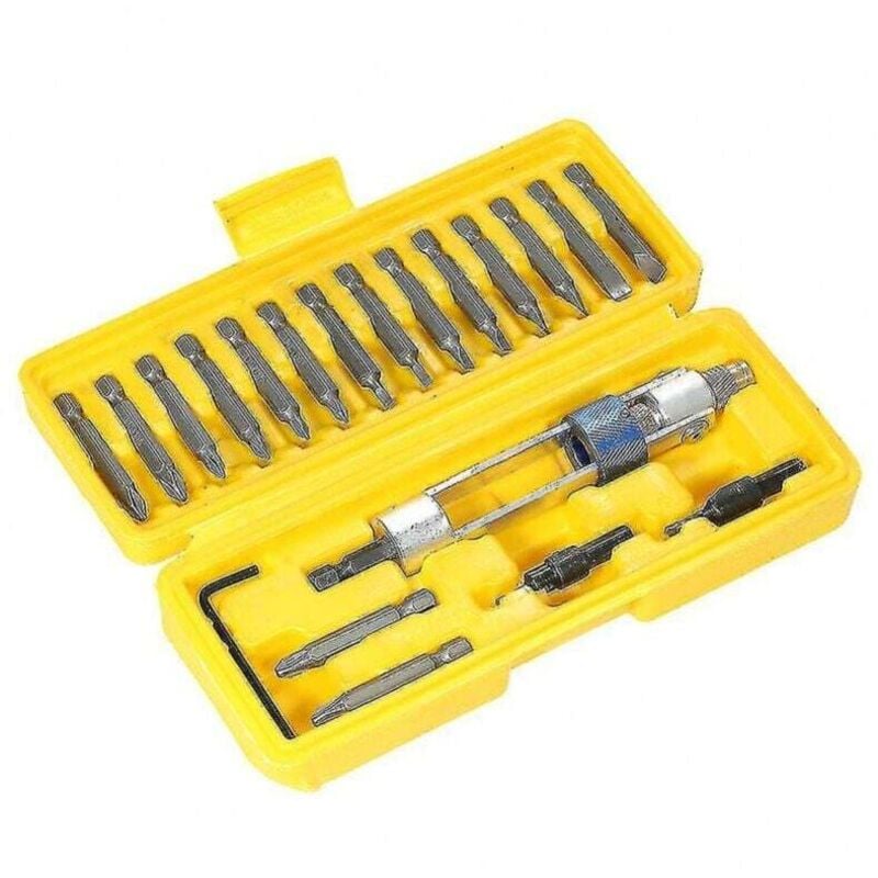 Image of Set mit 20 Schraubendreherbits aus Chrom-Vanadium-Stahl inklusive Inbusschlüssel