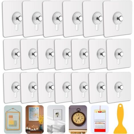 Set mit 20 selbstklebenden Bilderrahmenhaken, kein Bohren erforderlich, dekorativ, zur Wanddekoration