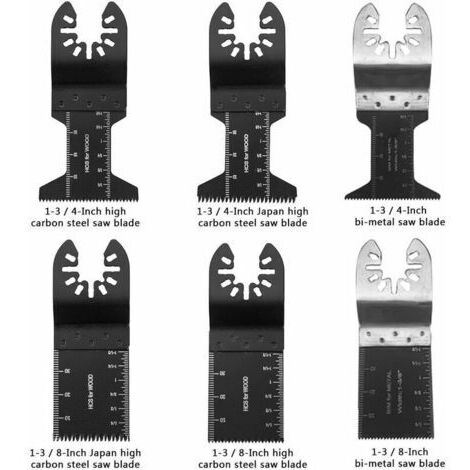 Set mit 20 universellen, oszillierenden Schnellwechsel-Sägeblättern für Holz/Bimetall