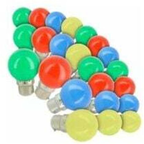 Set mit 24 B22-LED-Lampen. Guinguette-Girlande für den Außenbereich