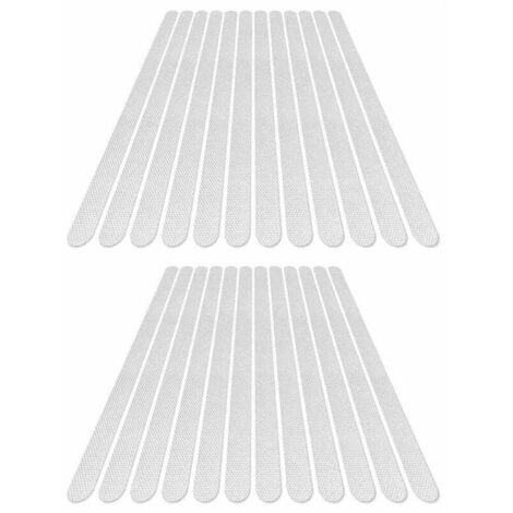 Set mit 24 rutschfesten Duschaufklebern, sicheren Badaufklebern, hochwertigen Klebeaufklebern, geeignet für Badewannen und Duschstufen (transparent).
