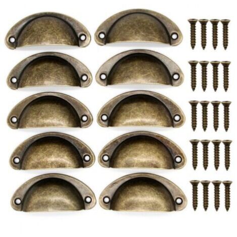 Set mit 24 Vintage-Metall-Schubladengriffen 81 x 35 mm für Türen, Schränke, Schubladen, Kommoden, Kleiderschränke, Küchen- oder Kinderzimmermöbel.