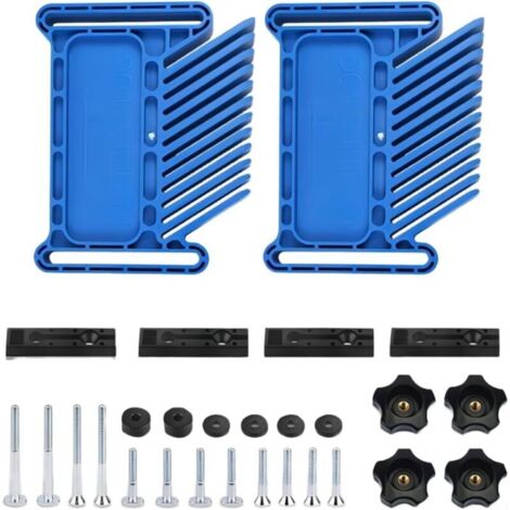 Set mit 28 blauen ABS-Schneidführungen für die Holzbearbeitung, 28-teiliges Set mit länglichem Design für präzise Kontrolle und erhöhte Stabilität.