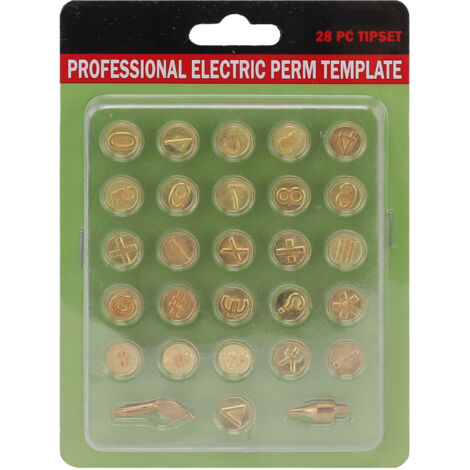 Set mit 28 Messingspitzen für Brandmalerei, Holzschnitzerei und Gravurwerkzeuge, ideal für Heimwerker- und Kunstprojekte.