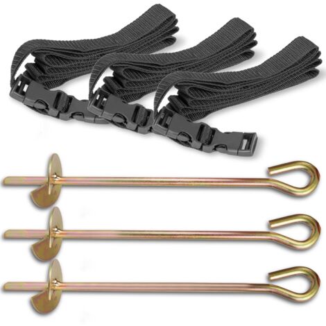 Set mit 3 Ankern zur Montage eines Gartentrampolins