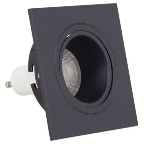 Set mit 3 Carmdering 50W 2700K Verstellbare Quadratische Strahler, Schwarz, IP20 - Set mit 3 Carmdering 50W 2700K Verstellbare Quadratische Strahler, Schwarz, IP20