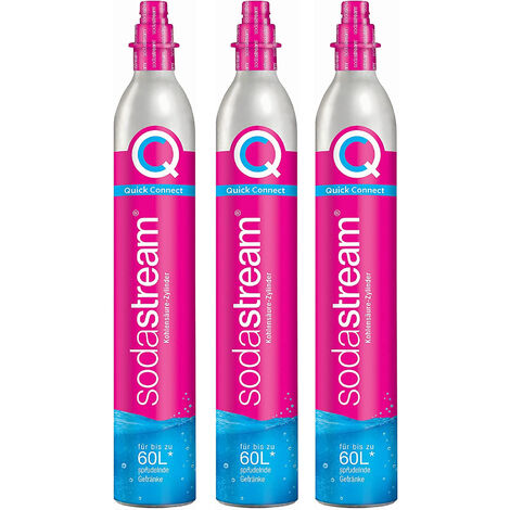 Set mit 3 co2-gasflaschen mit schnellanschluss 60 l für vergaser - Sodastream - 3 X CYLINDRE QUICK CONNECT