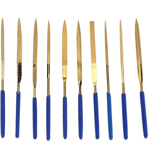 Set mit 3 Diamantfeilen, 140 mm, für Keramik, Metall und Glas