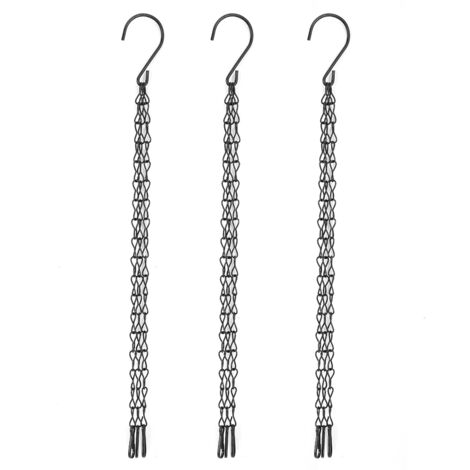 Set mit 3 eisernen Aufhängeketten für Gartenkörbe und Blumentöpfe – Ersatzteile