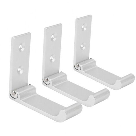 Set mit 3 faltbaren Wandhaken aus Aluminiumlegierung für Küche, Büro, Schlafzimmer, Wohnzimmer, Badezimmer
