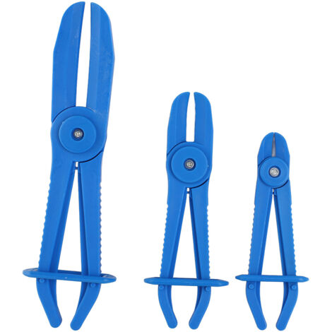 Set mit 3 flexiblen Schlauchschellen (Nylon, Blau) - ManoMano