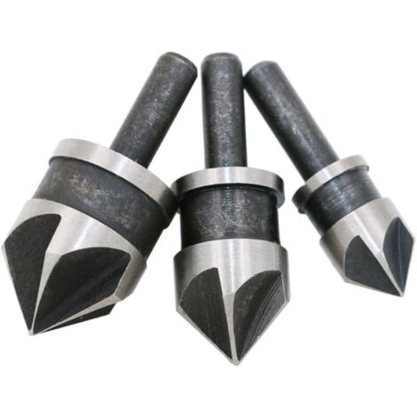 Set mit 3 HSS-Fasenfräsern Ø 6,35 12 mm/16 mm/19 mm----Rund