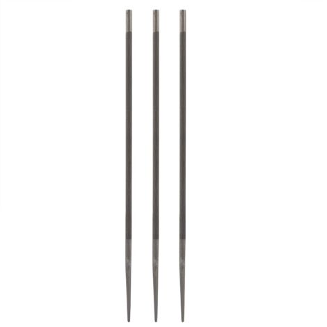 Set mit 3 Kettenfeilen für Kreissägen 5,2 mm. Holzbearbeitungszubehör-Set.