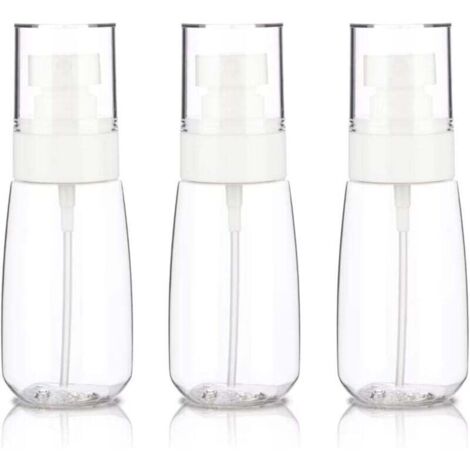 Set mit 3 kleinen 60-ml-Reisesprühflaschen, leere Reisesprühflaschen, Mini-Kunststoff-Feinnebelsprühflaschen