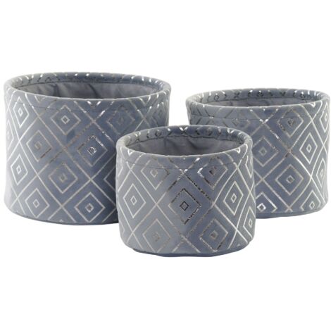 Set mit 3 Körben aus Polyester mit Rautenmuster der Marke Item