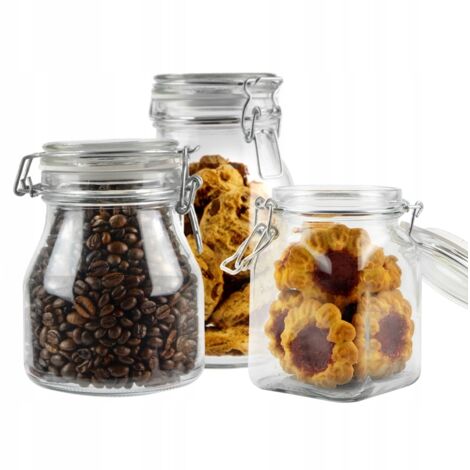 Set mit 3 luftdichten Behältern 750 ml 790 ml 1,1 l
