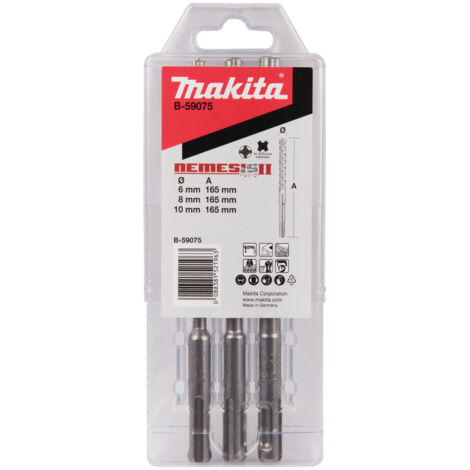 Set mit 3 Nemesis II-Spitzen Makita B-59075 SDS-PLUS