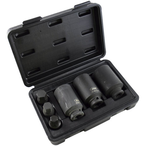 Set mit 3 Steckschlüsseln und 3 1/2" Sechskant-Schlagbohrern  JBM52337